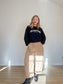 PE Nation Crewneck in Navy (Size XS-M)