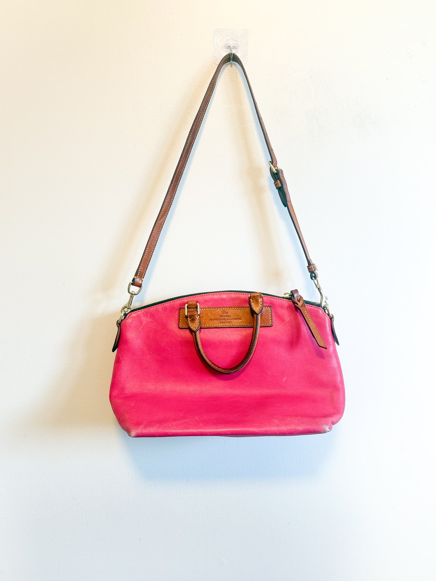 Dooney & Burke "Juliette Satchel Purse in Hot Pink"