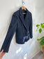 Marissa Webb Designer Wool Tweed Blazer in Navy (Size M)