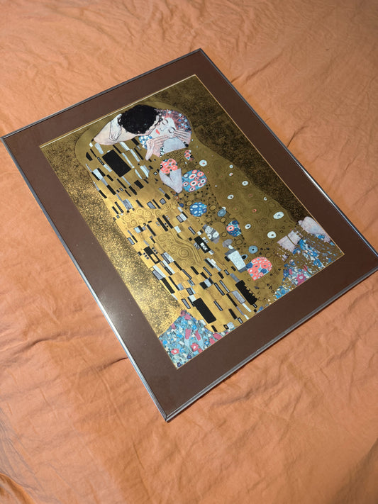 "The Kiss" Framed Print by Gustav Klimt (LOCAL DELIVERY OR PICK UP ONLY)