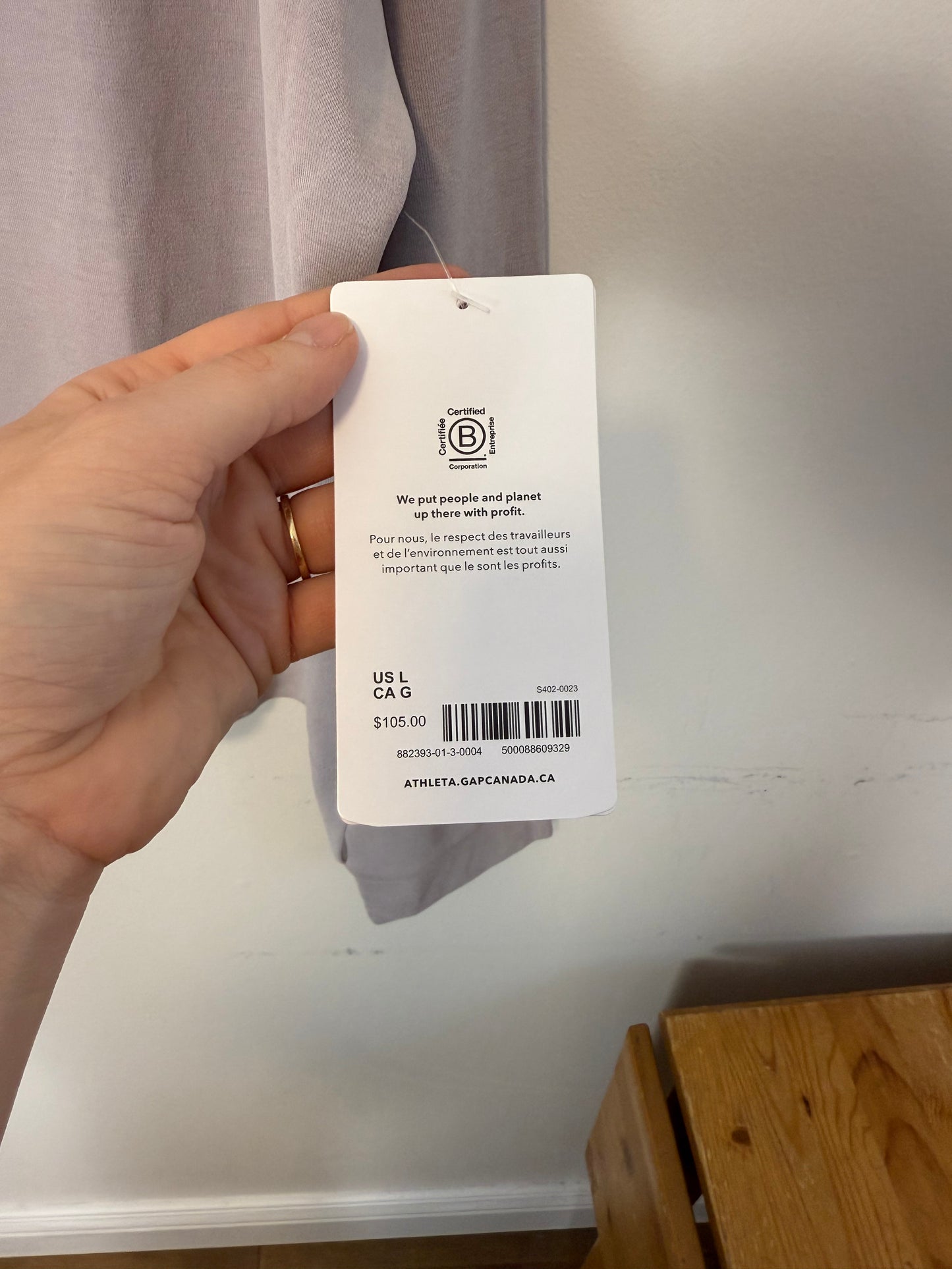 Athleta "Seasoft 1/4 Zip Sweatshirt in Quartz" (Size L)