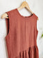 Mantaikotai Slow Fashion "Bogota Linen Dress" in Rust (SIze XS/S)