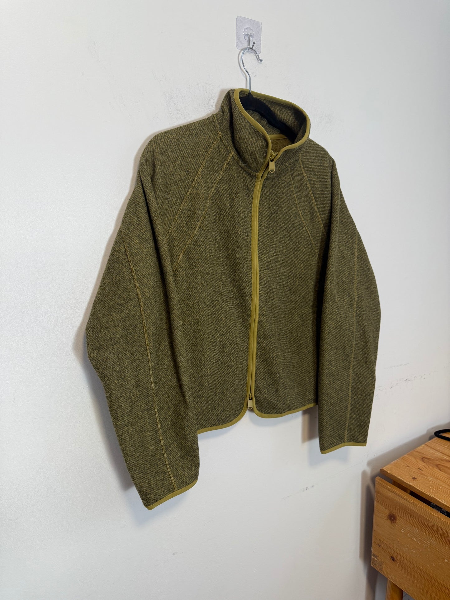 Athleta "Stroll Fleece Full Zip Jacket in Tapestry Gold" (Size L)