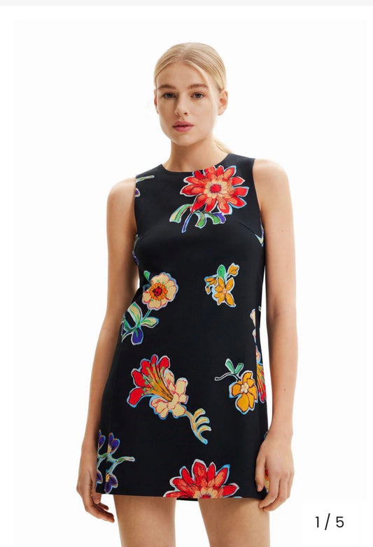 Desigual Floral Mini Dress (Size M)