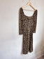 Reformation "Sigmund Dress in Leopard Print" (Size 4P)