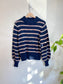 Madewell  Striped Metcalf Chunky Knit Sweater in Navy" (Size M/L)