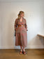 J.Jill Long Quilt Wool Jacket in Dusty Rose/Green (Size M/L)