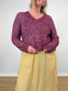 KOTN Sustainable Alpaca & Merino Wool Sweater in Burgundy (Size S/M)