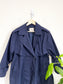 Vintage Navy Trench Coat (Size L)