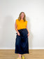 Vintage Liz Claiborne Linen Skirt in Navy (Size 20)