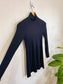 Wilfred Black Ribbed Mockneck Dress (Size S)