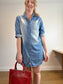 Frank & Eileen "Mary Ruffle Ruffle Collar Shirtdress" (Size S/M)