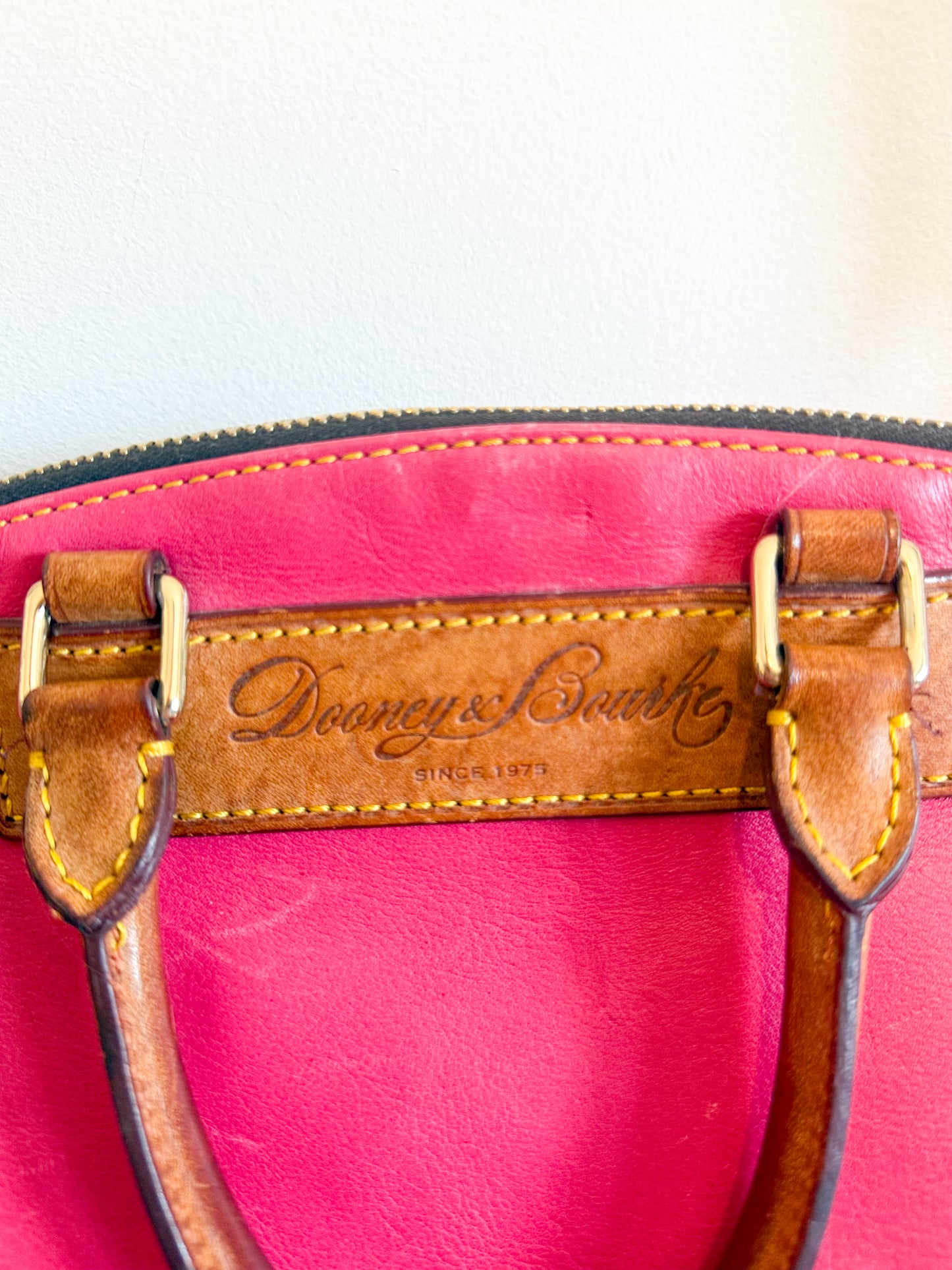 Dooney & Burke "Juliette Satchel Purse in Hot Pink"