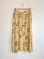 Vintage Liz Linen Floral Midi Skirt (Size L)