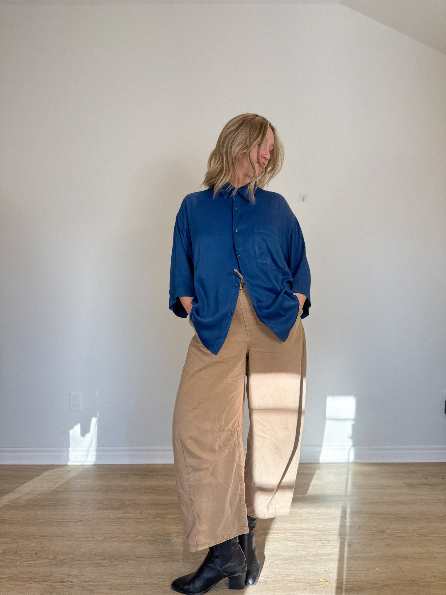 Won Hundred Danish "Blue Mazwell Shirt" (Size M/L)
