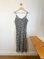 Gap Floral Midi Dress in Black/White (Size L)
