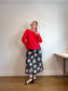 Gudrun Sjoden Floral Cotton Midi Skirt (Size L)