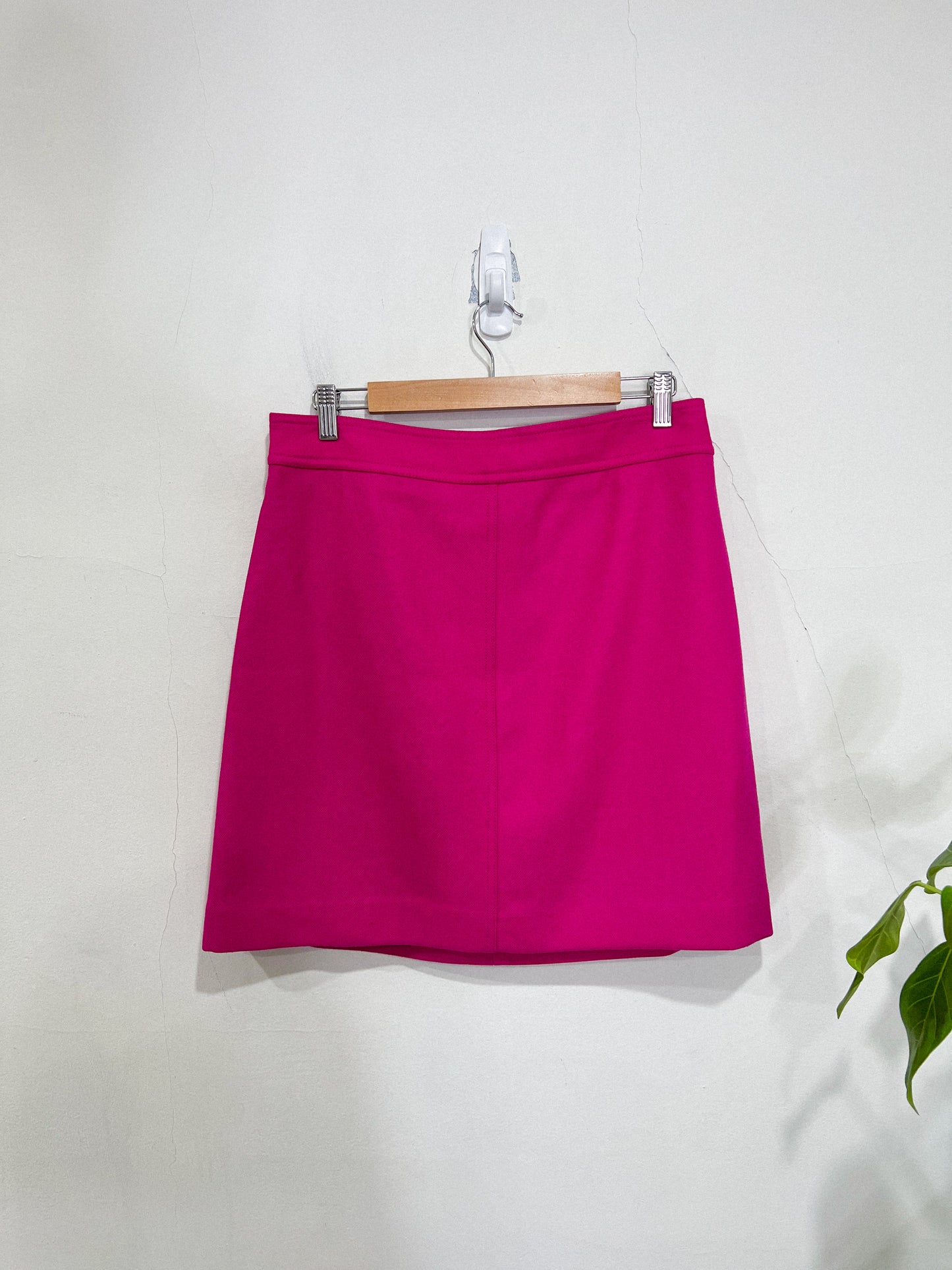 J.Crew "Princess Mini Skirt in double-serge wool in Hot Pink" (Size 10)