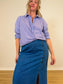 SOVERE Studio "Taven Shirt in Cornflower Stripe" (Size M/L)