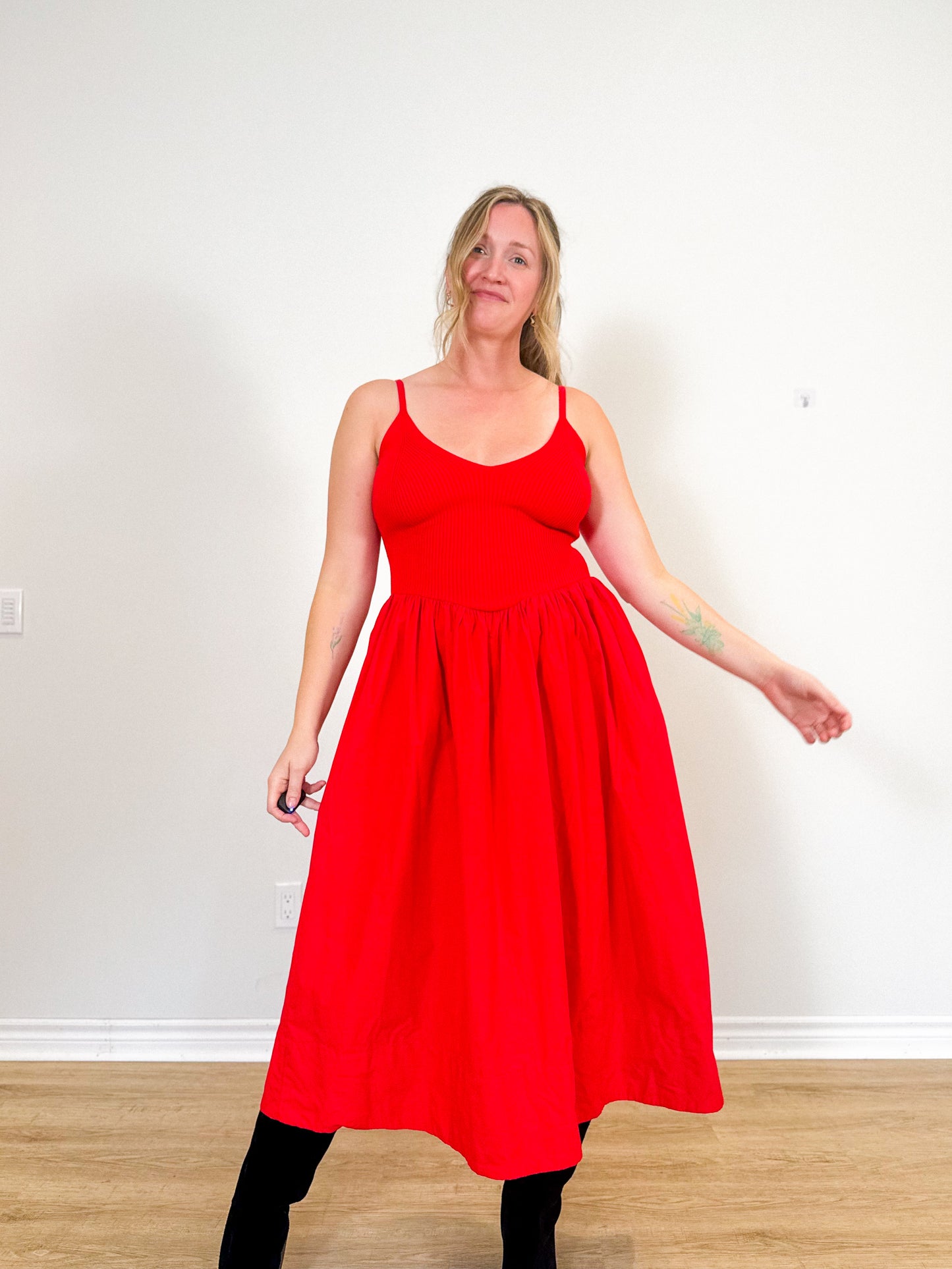Torn by Ronny Kobo "Monica Dress in Red" (Size S/M)