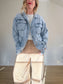 AFRM Light Wash Denim Jacket (Size M/L)