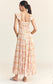 Anthropologie "Maeve Linen Blend Flutter-Sleeve A-Line Midi Dress in Pastel Plaid" (Size S)