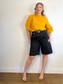 J.Crew Ruffled Eyelet Blouse in Mustard (Size M/L)