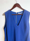 Alice + Olivia Ruffled Shift Dress in Blue (Size L)