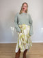 L'ENVERS Sustainable Knitwear "Organic Cotton Cropped Sweater in Mint Green" (Size L)