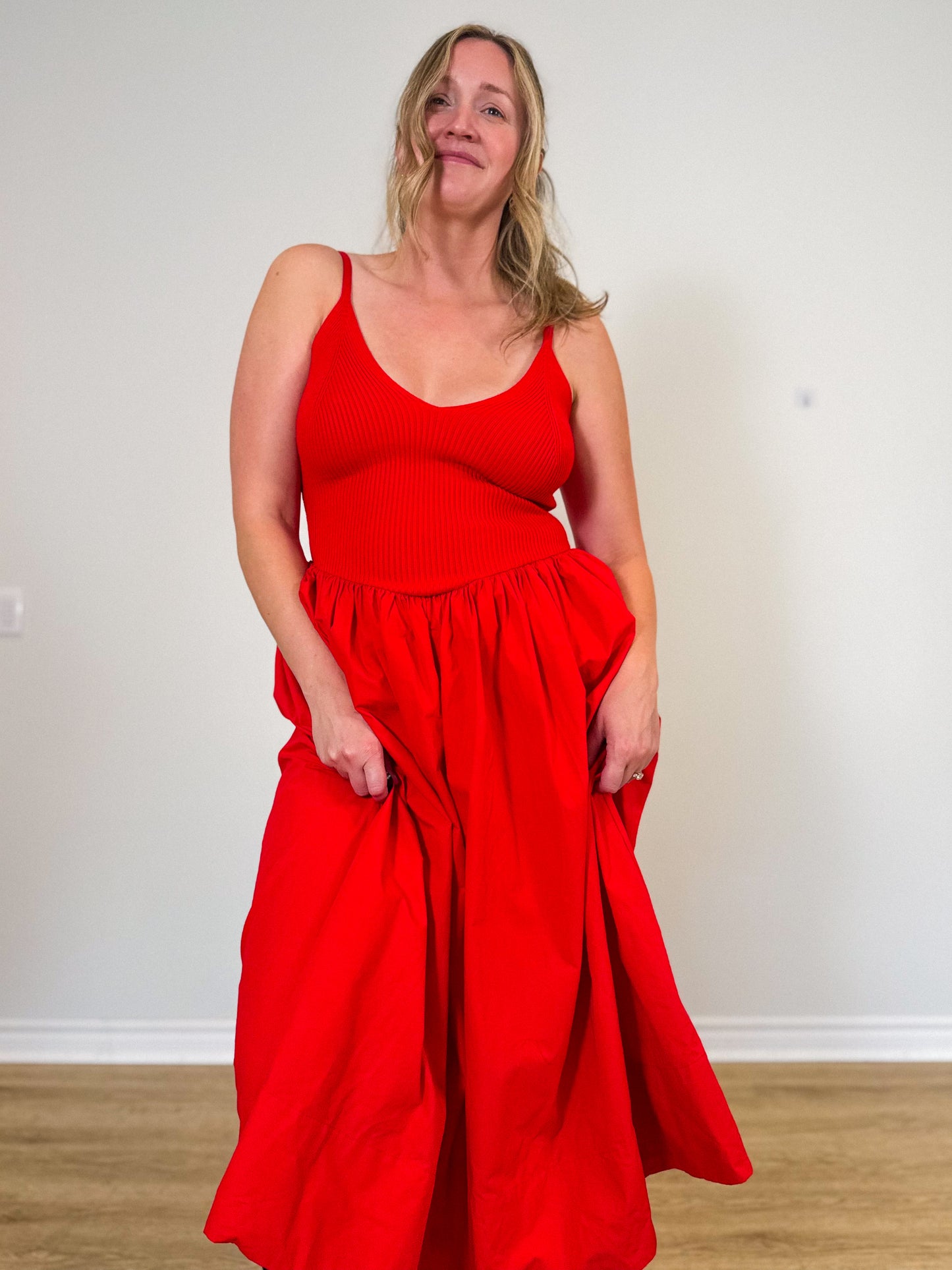 Torn by Ronny Kobo "Monica Dress in Red" (Size S/M)