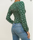 Reformation "Nell Top in Green Floral" (Size S)