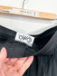 Vintage Black Pleated Tiered Midi Skirt (Size XL)