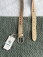 GARCIA Cream/Red Leather Belt NWT (Size M)