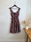 Vintage 90s Des Filles a la Vanille Paris Polka Dot Dress in Maroon/White (Size S)