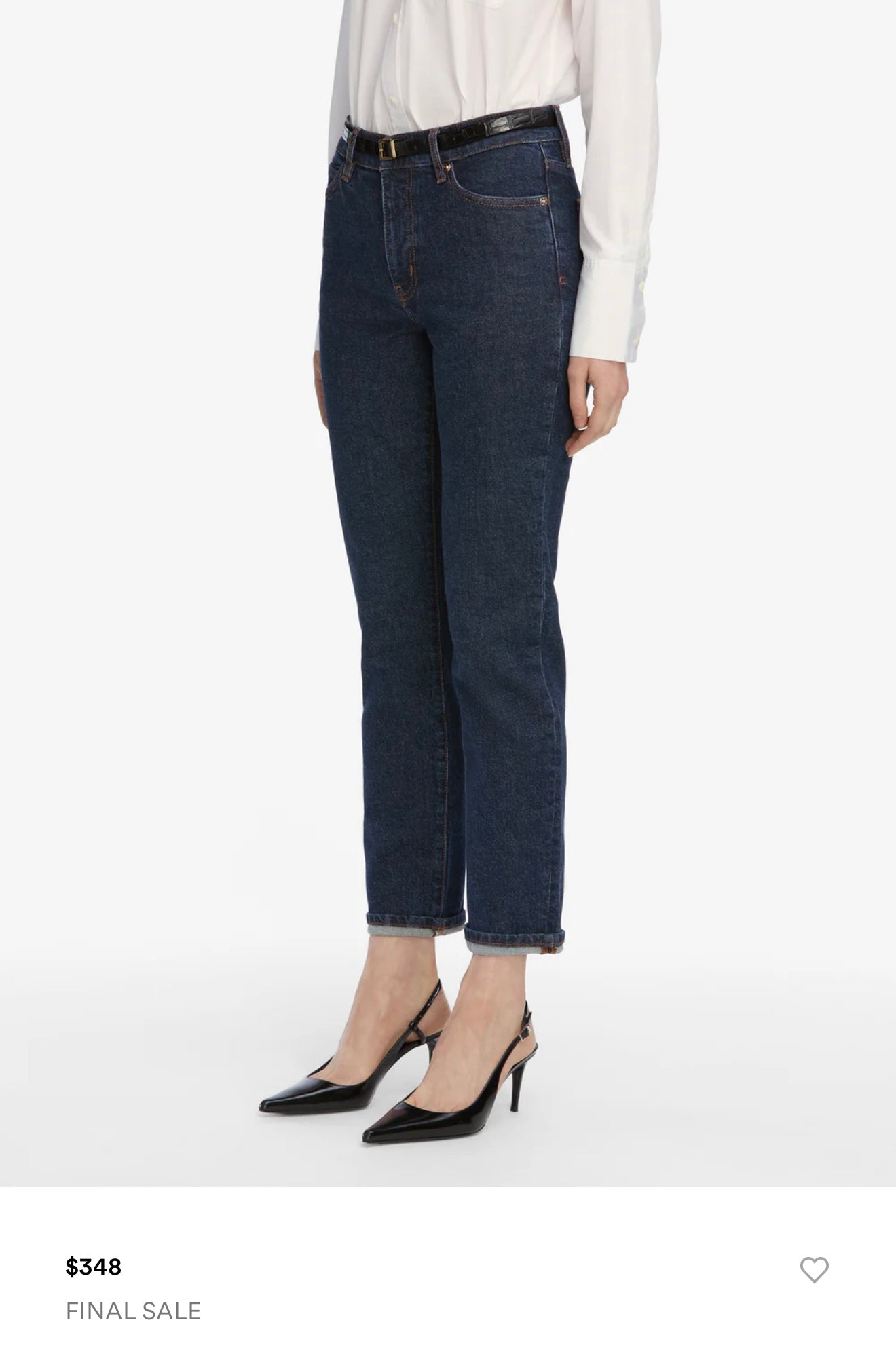 FRAME "The Borrowed Denim Jeans in Dark Wash" (Size 28)