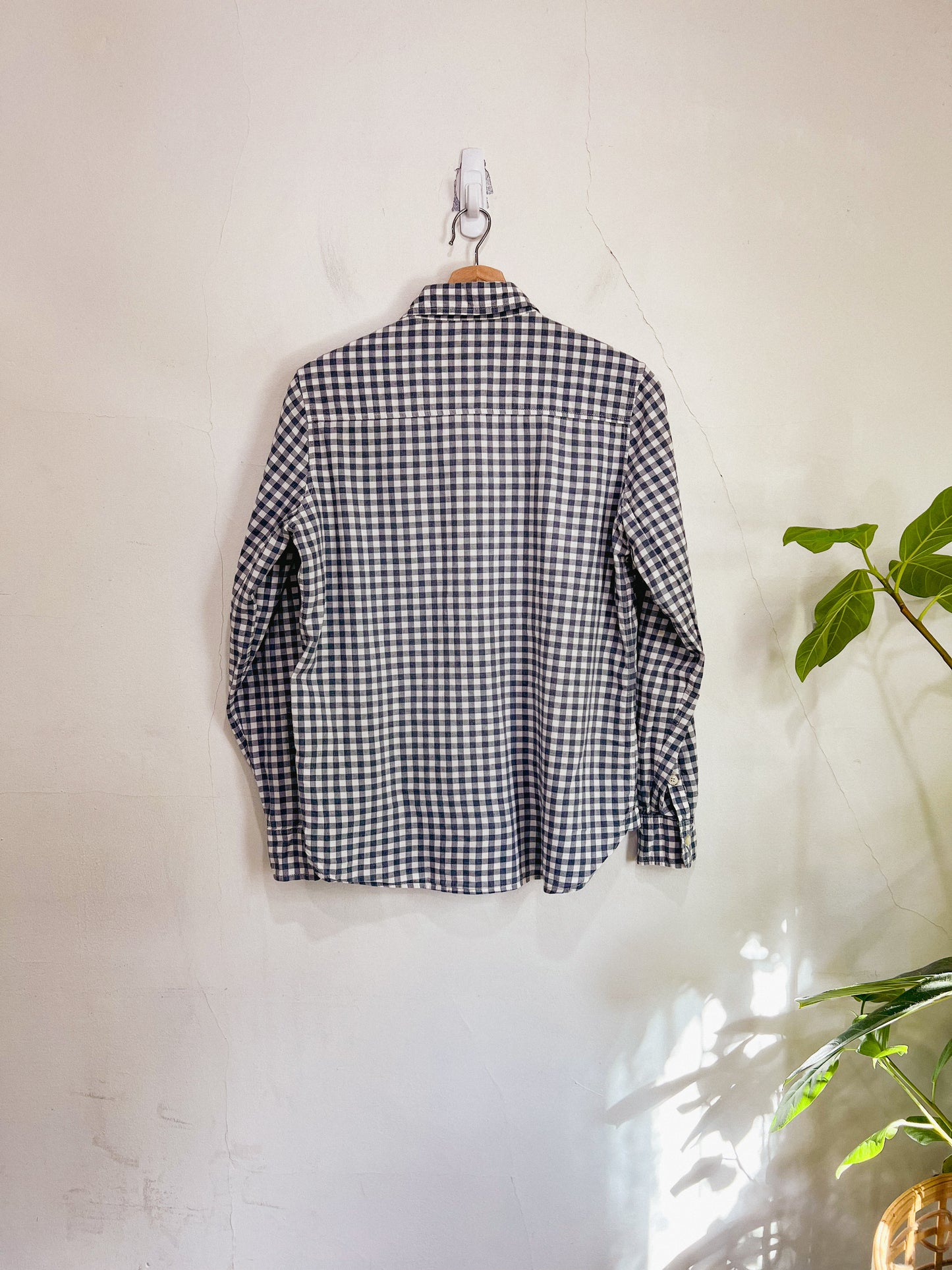 Tradlands Cotton Button Down in Navy/White Check SOLD AS IS (Size S)