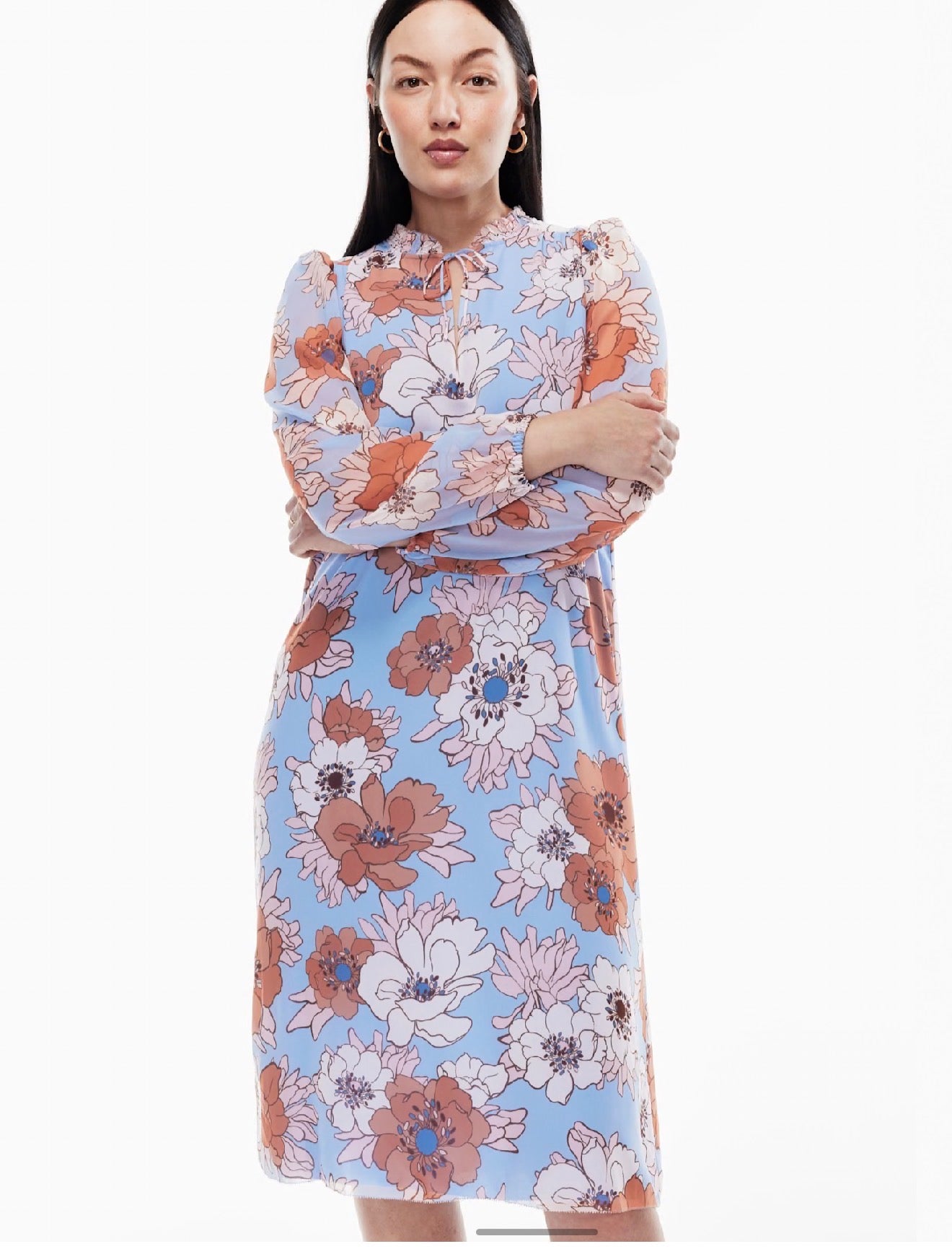 Wilfred "Molly Midi Dress in Blue / Pink Soft Iris" (Size M/L)