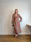 J.Jill Long Quilt Wool Jacket in Dusty Rose/Green (Size M/L)