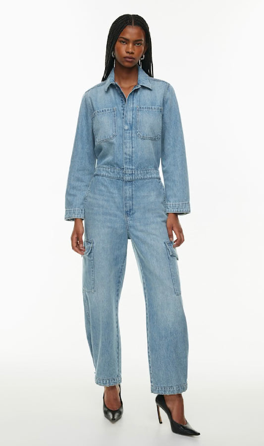 Denim Forum "The 90s Denim Jumpsuit (Size S)