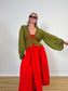 Savannah Morrow The Label "Vea Blouse in Green" (Size S/M)
