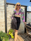 Caroline Constas Linen Twist Front Crop Top NWT (Size S)