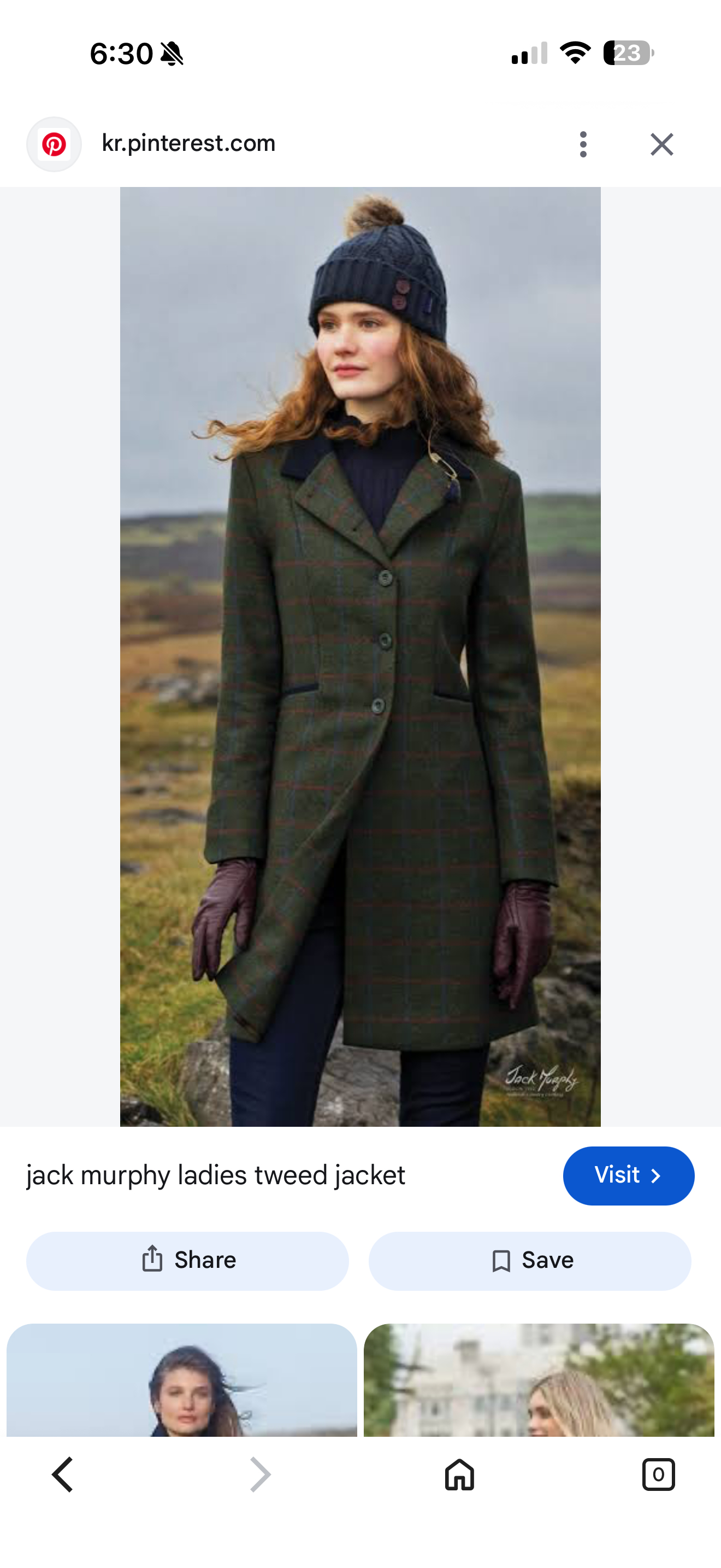 Jack Murphy Dublin "Isabella Tweed Coat in Green" (Size M)