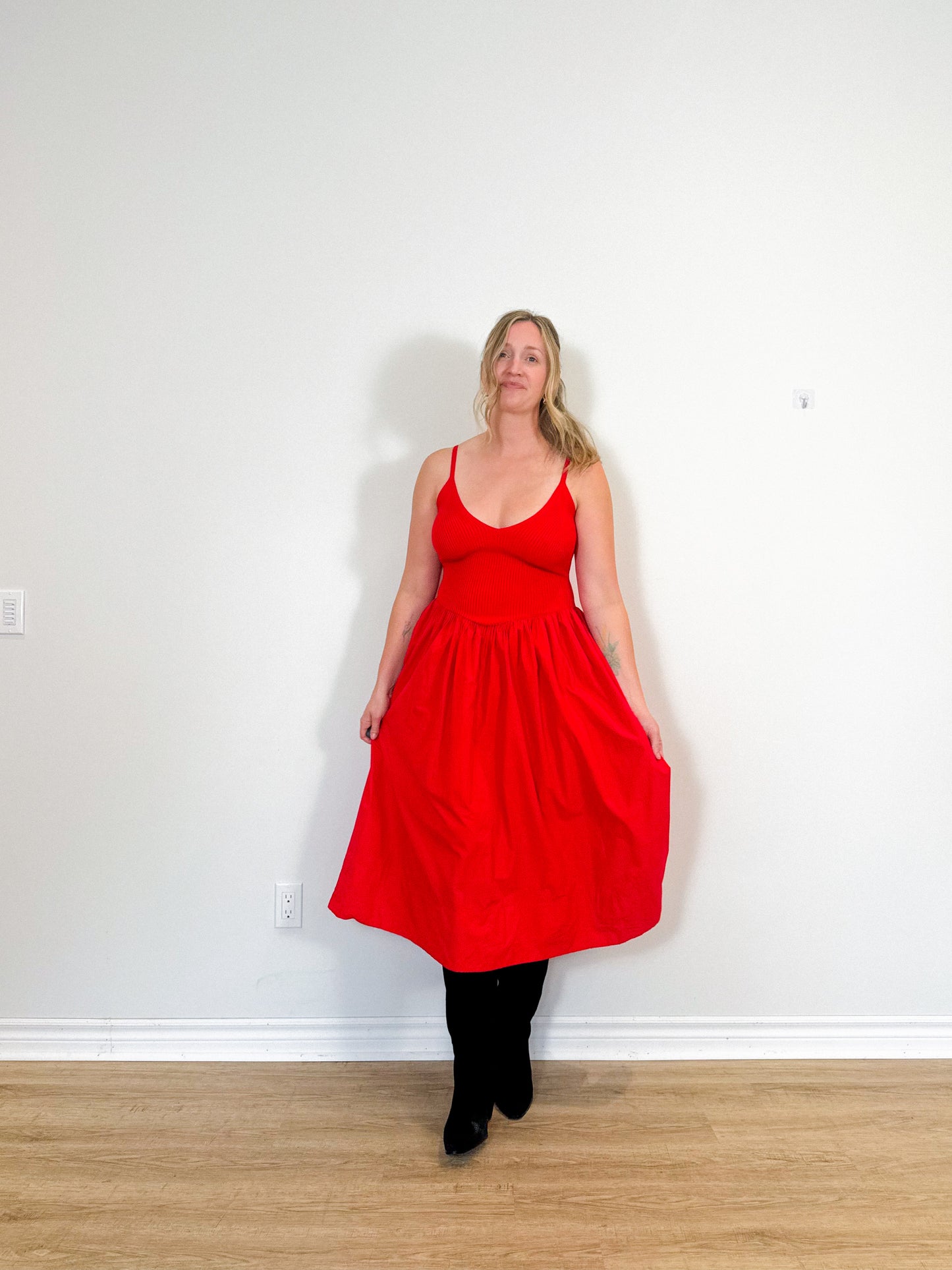 Torn by Ronny Kobo "Monica Dress in Red" (Size S/M)