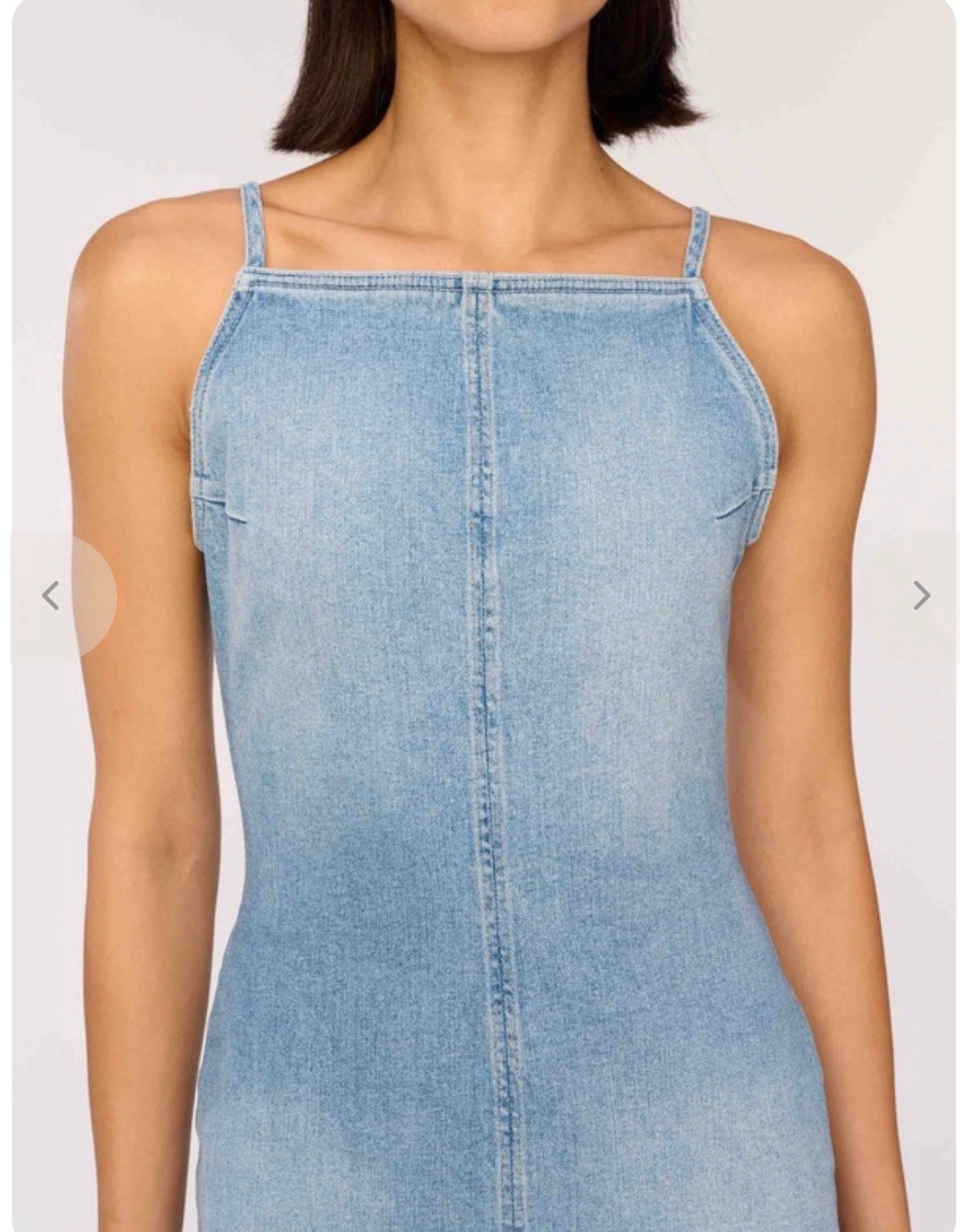 Anthropologie DL1981 "Esme Apron Denim Dress in Light Wash" (Size S)