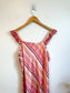 Vintage Slip Dress in Pink Stripe/Floral (Size M)
