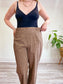 Vintage Brown Plaid Trousers (Size XL)