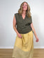 Banana Republic Linen Top in Dark Green (Size M)