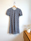 Vintage Gingham Mini Dress in Black/White (Size S)