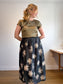 Gudrun Sjoden Floral Cotton Midi Skirt (Size L)