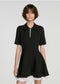 SANDRO "Short contrast skater dress" in Black NWT (Size S/M)